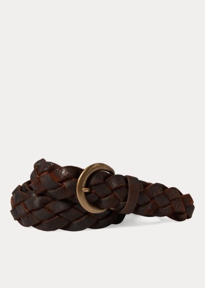 Men's Ralph Lauren Hand-Braided Leather Belt | 290851VYQ